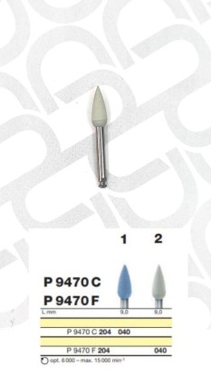 Полировочный бор по ZrO2 с алмазным зерном 2-я ступень / P 9470 F 204.040, Drendel + Zweiling DIAMANT GmbH, Германия