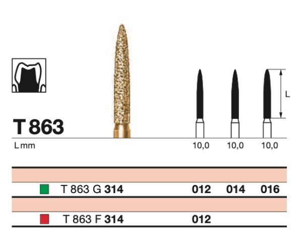 Бор  алмазный D+Z /T 863 G 314.012