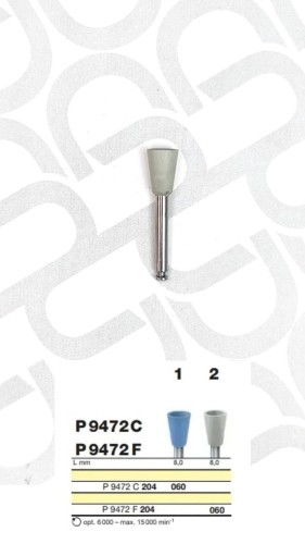 Полировочный бор по ZrO2 с алмазным зерном 2-я ступень, Р 9472 F 204.060, Drendel + Zweiling DIAMANT GmbH, Германия